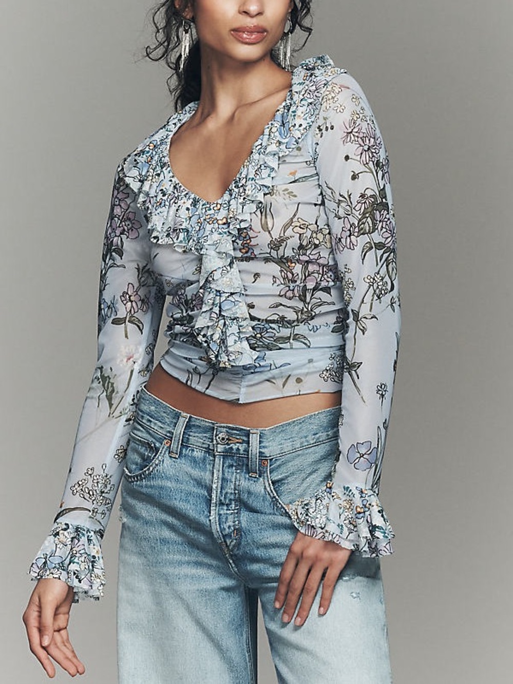 anthro ruffle top